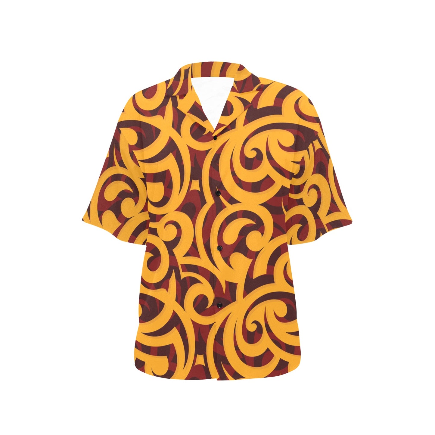 Maori Pattern Print Design 02 Women's Hawaiian Shirt