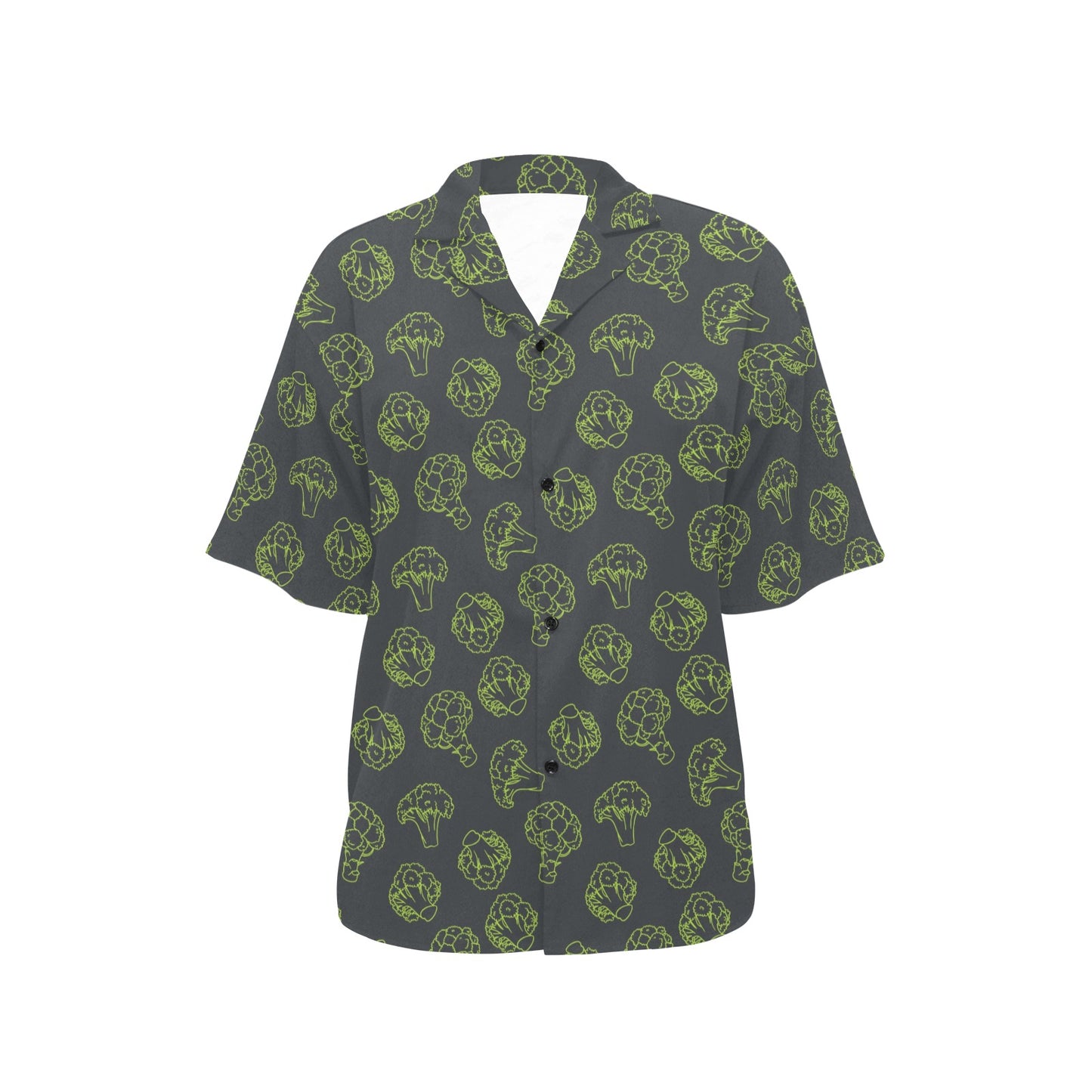 Broccoli Pattern Print Design 01 Women's Hawaiian Shirt