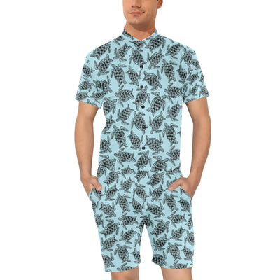 Sea Turtle Print Design LKS3010 Men's Romper