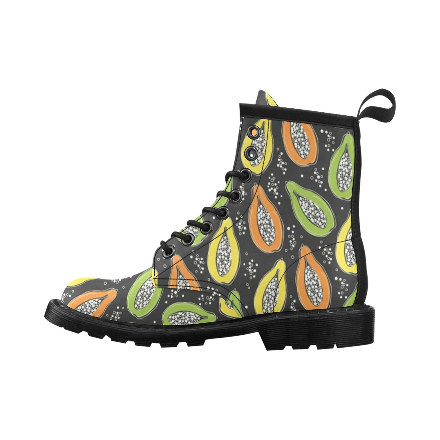 Papaya Pattern Print Design PP05 Women's Boots