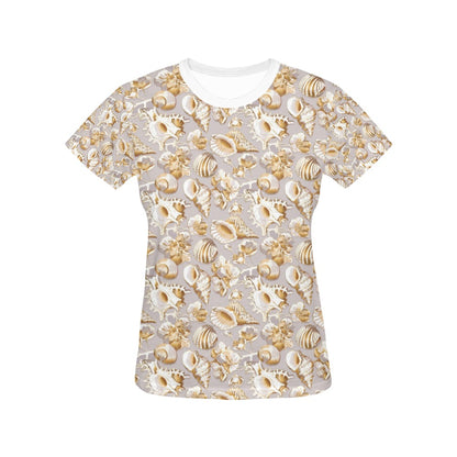 Seashell Print Design LKS309 Women's  T-shirt
