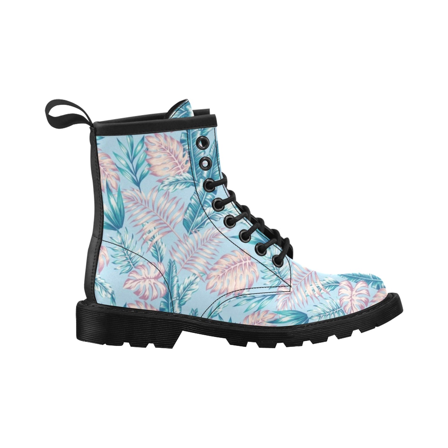 Tropical Flower Pattern Print Design TF01 Women's Boots