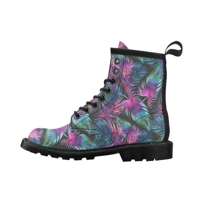 Palm Leaves Pattern Print Design PL010 Women's Boots