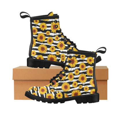 Sunflower Pattern Print Design SF010 Women's Boots