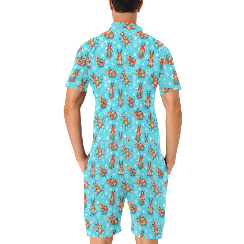 Reindeer Print Design LKS402 Men's Romper