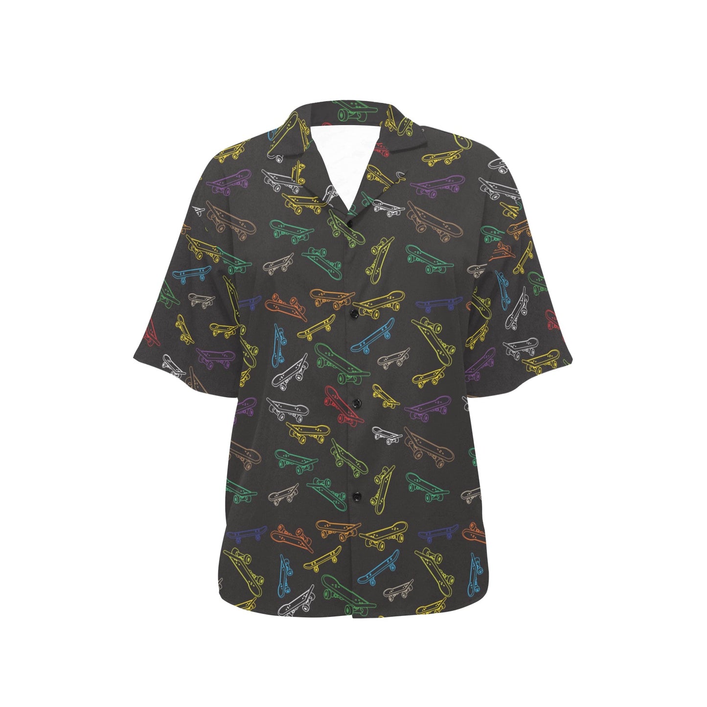 Skateboard Print Design LKS301 Women's Hawaiian Shirt