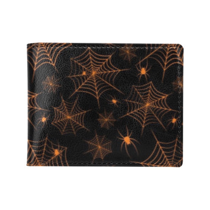 Spider Web Print Design LKS306 Men's ID Card Wallet