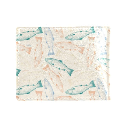 Salmon Fish Print Design LKS305 Men's ID Card Wallet