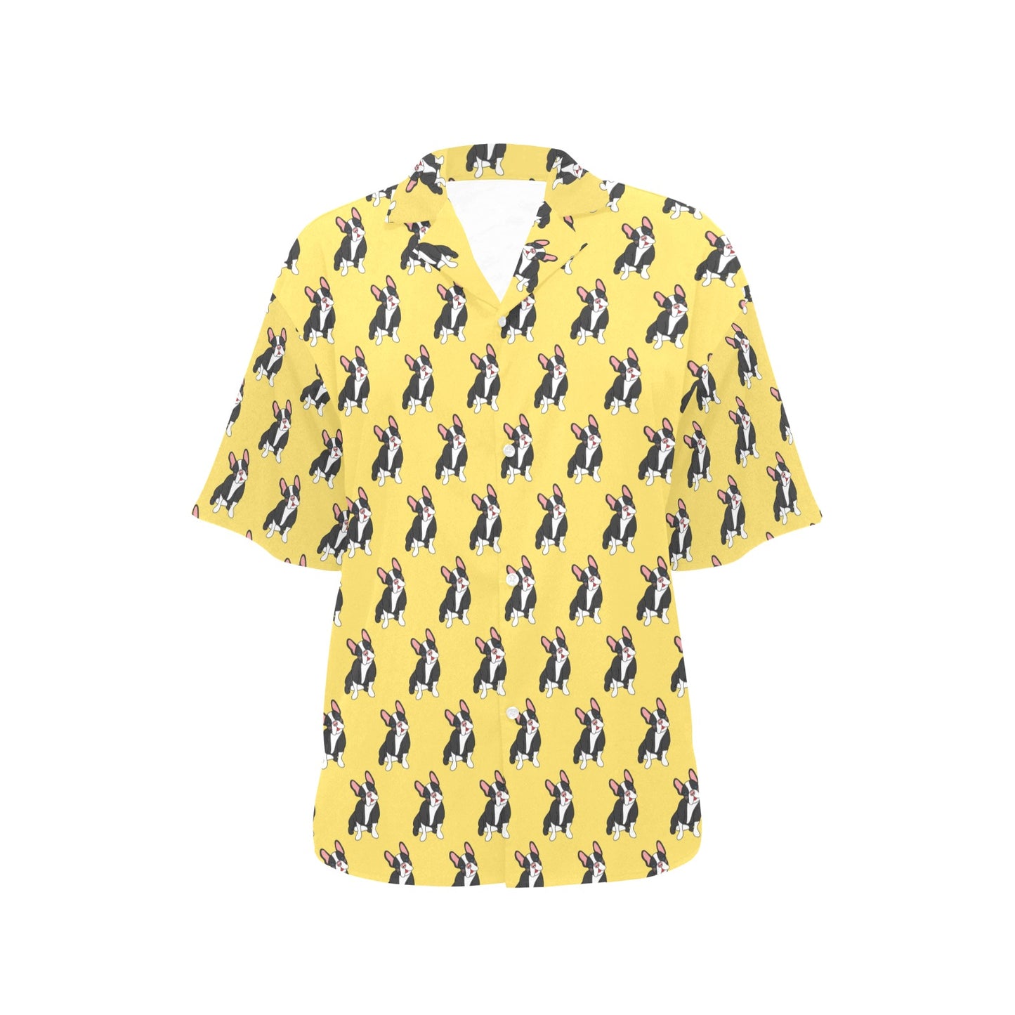 Boston Terrier Pattern Print Design 06 Women's Hawaiian Shirt