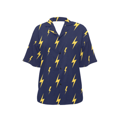 Lightning Thunder Pattern Print Design 03 Women's Hawaiian Shirt