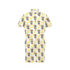 Tiki Smile Mask Print Pattern Men's Romper