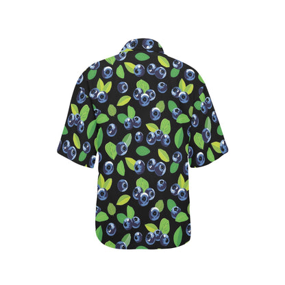 Blueberry Pattern Print Design BB03 Women's Hawaiian Shirt