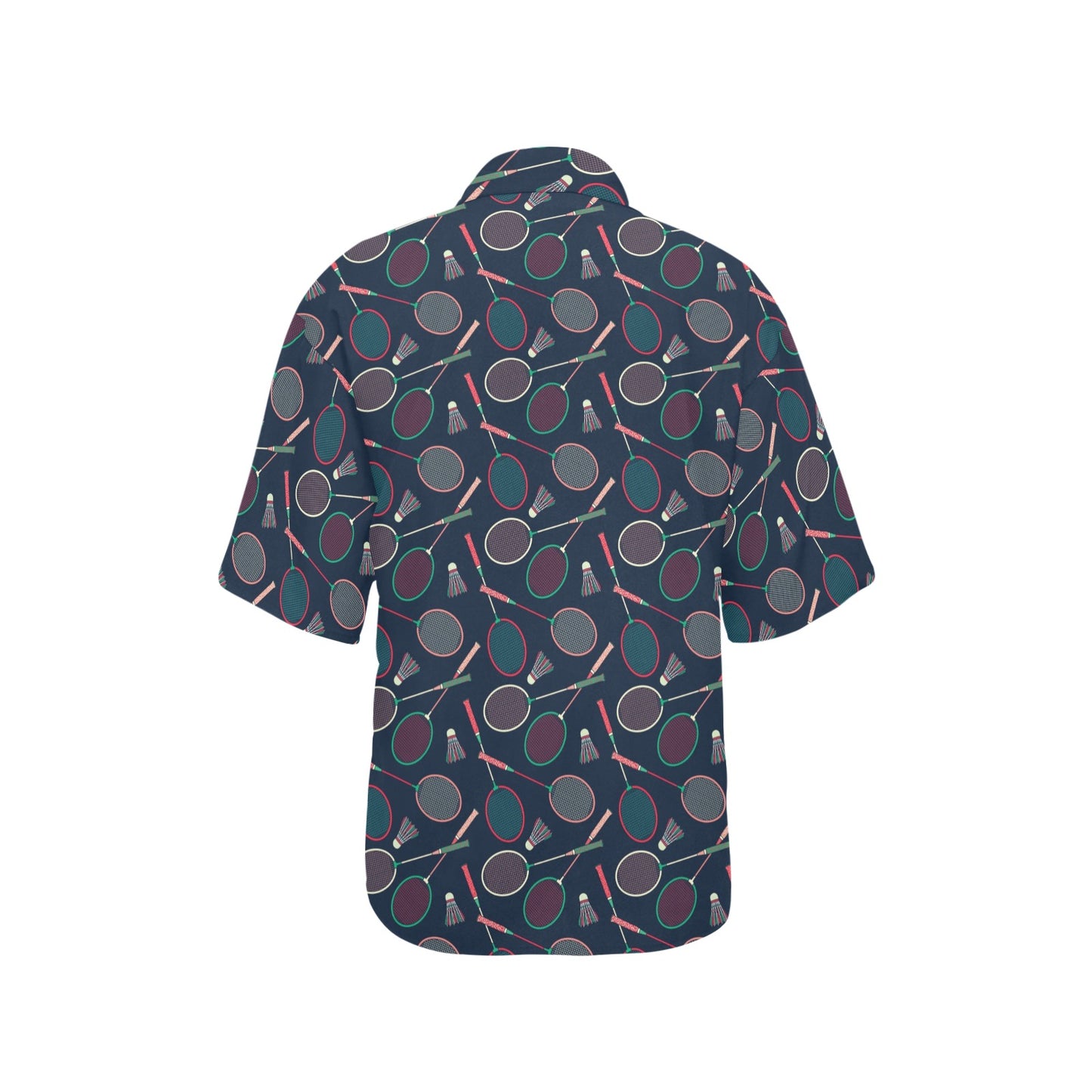 Badminton Pattern Print Design 03 Women's Hawaiian Shirt