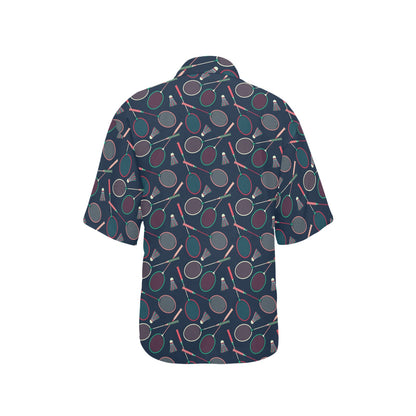 Badminton Pattern Print Design 03 Women's Hawaiian Shirt