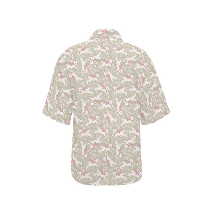Bunny Pattern Print Design 06 Women's Hawaiian Shirt