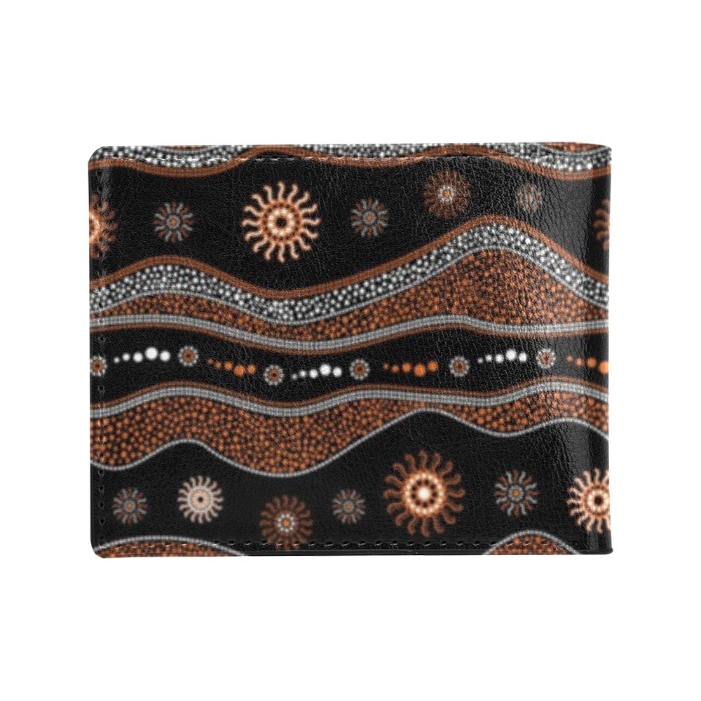 Aboriginal Print Design LKS404 Men's ID Card Wallet