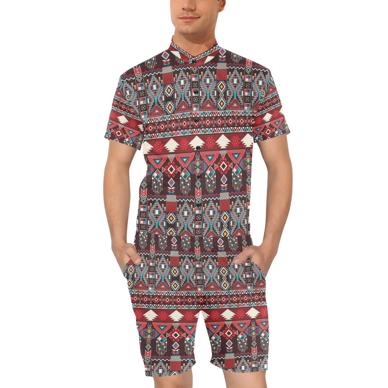 Tribal Aztec Indians native american Men's Romper – JorJune