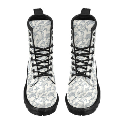 Sea Turtle Print Design LKS304 Women's Boots