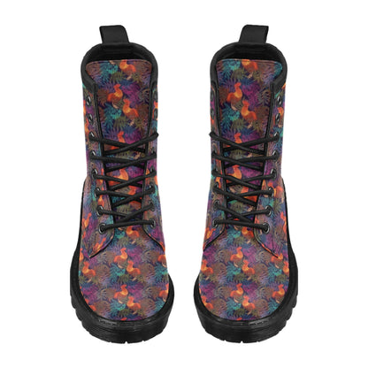 Rooster Print Style Women's Boots