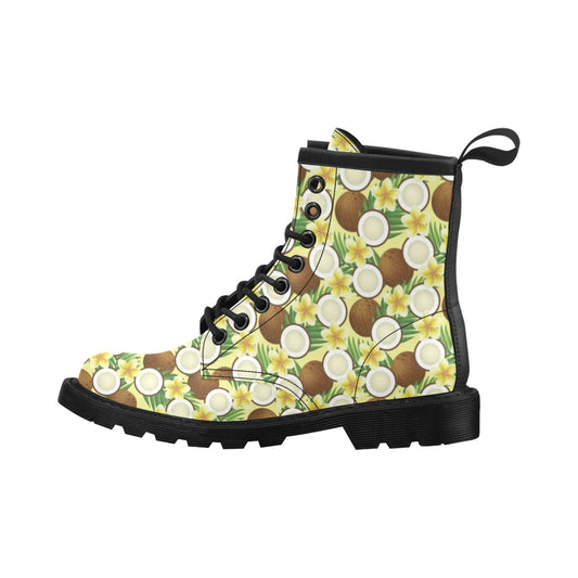Coconut Pattern Print Design CN02 Women's Boots