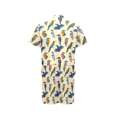 Kingfisher Bird Pattern Print Design 04 Men's Romper