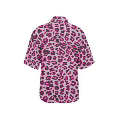 Leopard Pattern Print Design 02 Women's Hawaiian Shirt