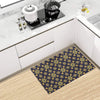 kaleidoscope Gold Print Design Kitchen Mat