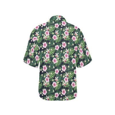 Hibiscus Tropical Print Design LKS309 Women's Hawaiian Shirt