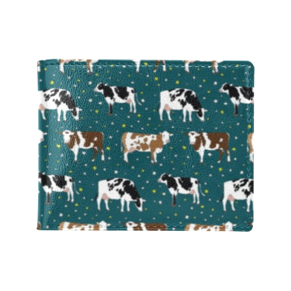Cattle Print Design LKS404 Men's ID Card Wallet
