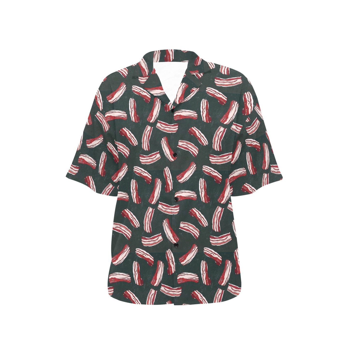 Bacon Pattern Print Design 02 Women's Hawaiian Shirt