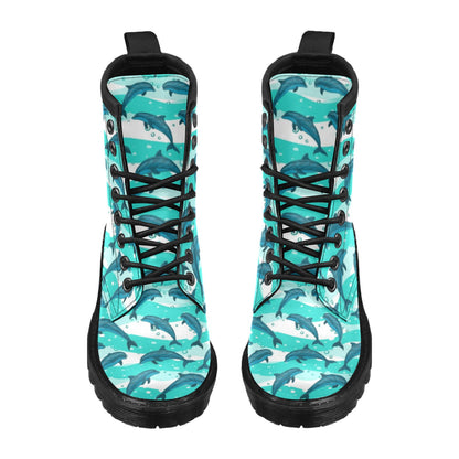 Dolphin Design Print Pattern Women's Boots