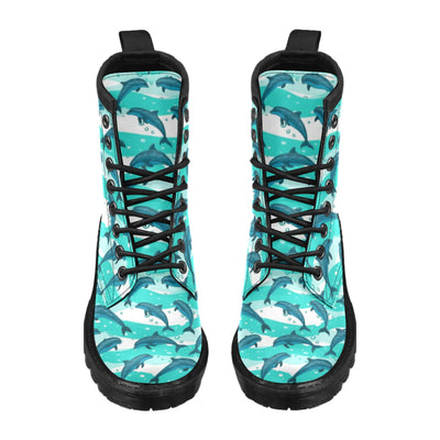 Dolphin Design Print Pattern Women's Boots