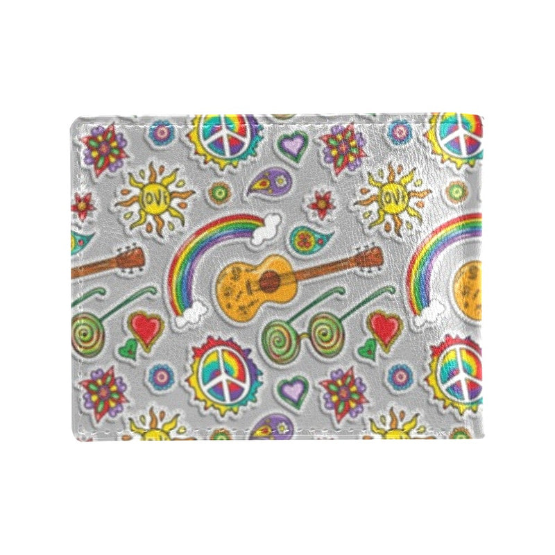 Hippie Print Design LKS306 Men's ID Card Wallet