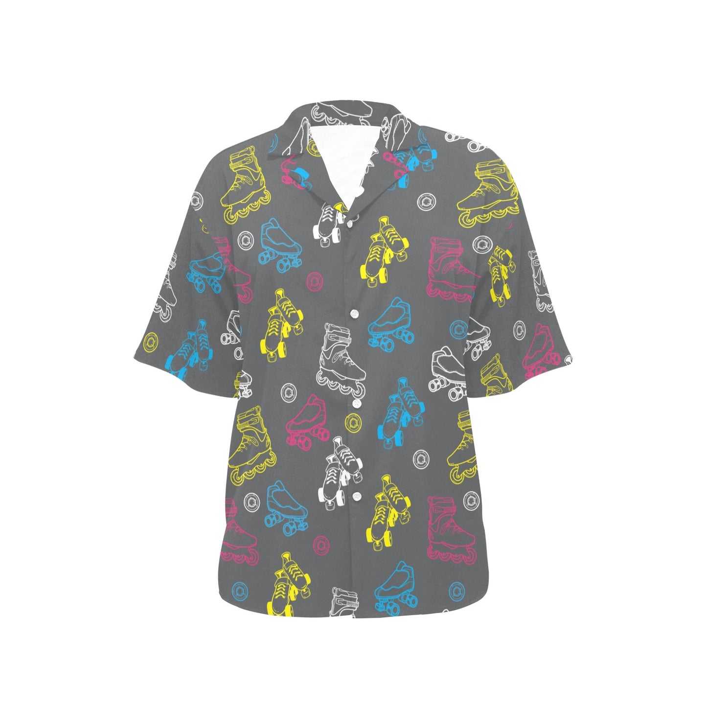 Roller skate Pattern Print Design A02 Women's Hawaiian Shirt