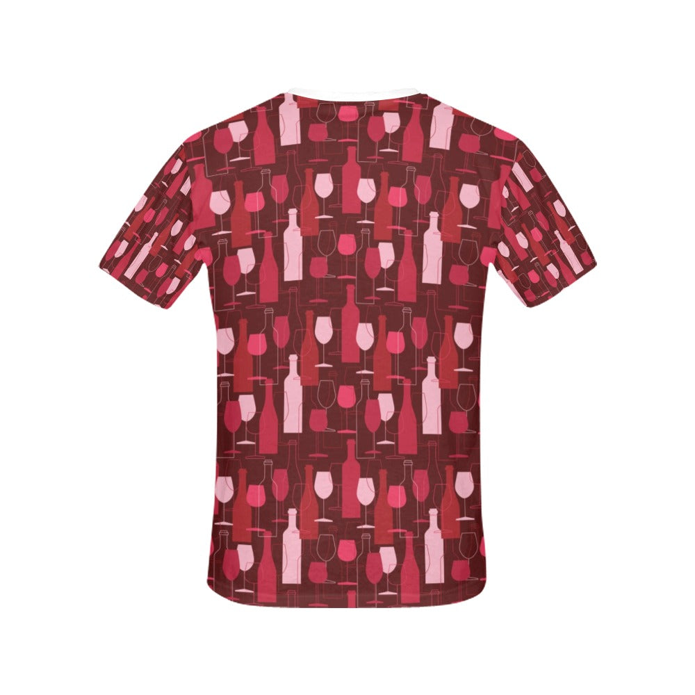 Wine Print Design LKS304 Women's  T-shirt