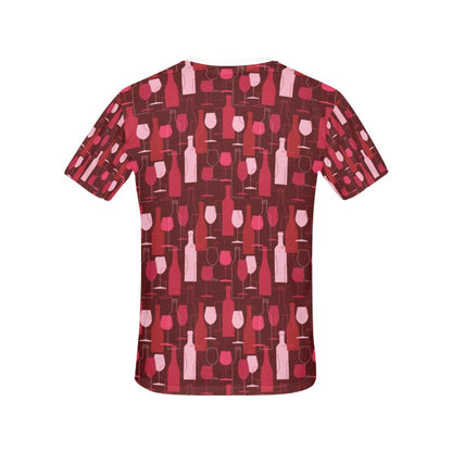 Wine Print Design LKS304 Women's  T-shirt