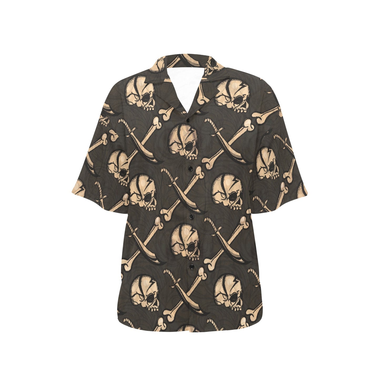 Pirate Pattern Print Design A03 Women's Hawaiian Shirt