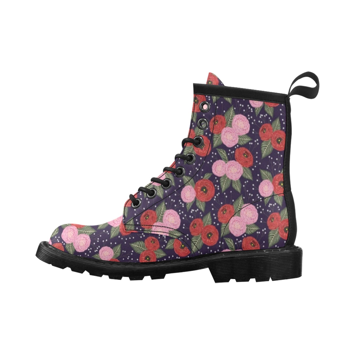 Camellia Pattern Print Design CM02 Women's Boots