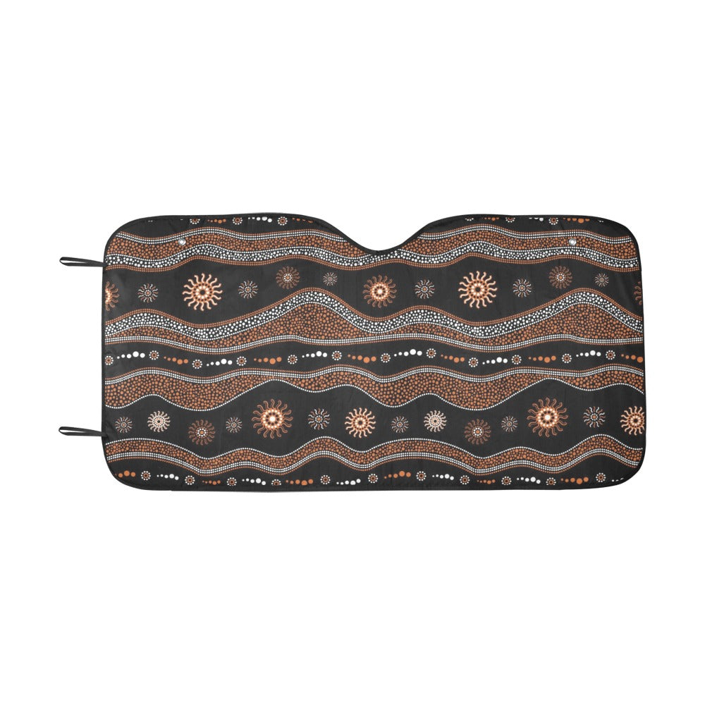 Aboriginal Print Design LKS404 Car front Windshield Sun Shade