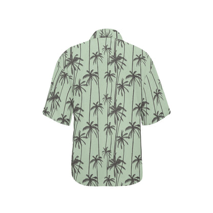 Palm Tree Pattern Print Design A04 Women's Hawaiian Shirt
