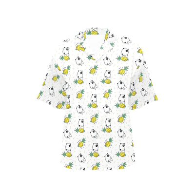 Bull Terriers Pattern Print Design 05 Women's Hawaiian Shirt