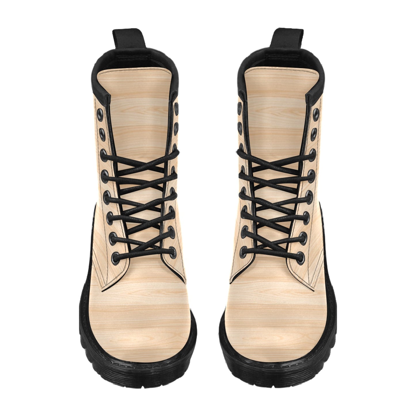 Wood Texture Print Design LKS302 Women's Boots
