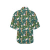 Giraffe Jungle Design Print Women's Hawaiian Shirt