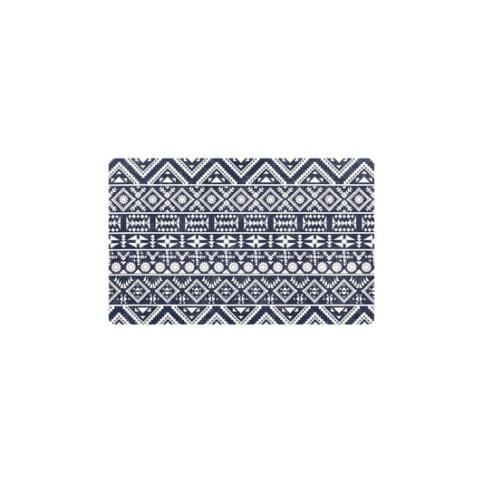 Blue White Tribal Aztec Kitchen Mat