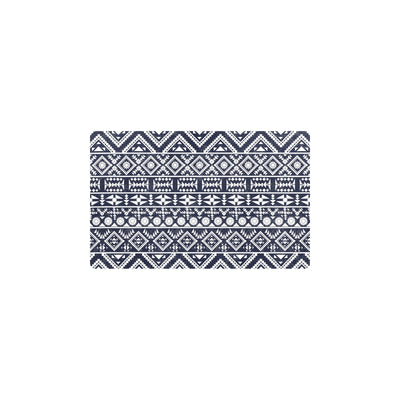 Blue White Tribal Aztec Kitchen Mat