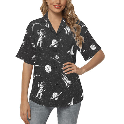 Space Pattern Women's Hawaiian Shirt