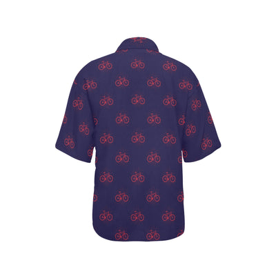 Bicycle Pattern Print Design 01 Women's Hawaiian Shirt