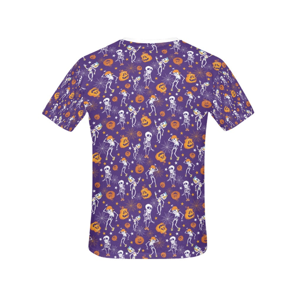 Skeleton Halloween Dance Print Design LKS304 Women's  T-shirt