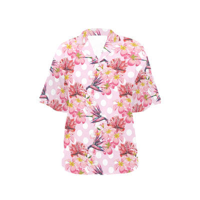 Bird Of Paradise Pattern Print Design BOP011 Women's Hawaiian Shirt