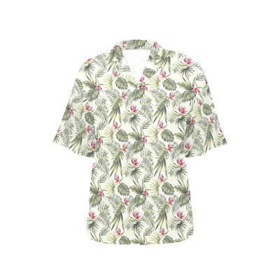 Bird Of Paradise Pattern Print Design 04 Women's Hawaiian Shirt